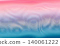 Abstract Vibrant Colorful Soft Stripped Pastel Gradient Background. Fractal Glass Texture. Holographic Futuristic Ribbed Visual Pattern. Blue Pink Color. Rippled Glass Effect. Colorful BG. Vector 140061222