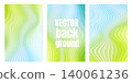 Abstract Vibrant Colorful Soft Stripped Pastel Gradient Background. Fractal Glass Texture. Futuristic Ribbed Visual Pattern. Blue Green Color. Rippled Glass Effect. Colorful BG. Vector illustration 140061236