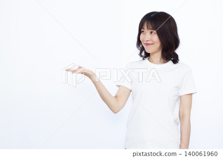 A woman giving a smile A woman giving a smile 140061960