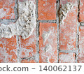Weathered brick wall texture. 140062137