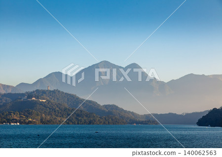 Sun Moon Lake mountain horizon in Taiwan Sun Moon Lake mountain horizon in Taiwan 140062563