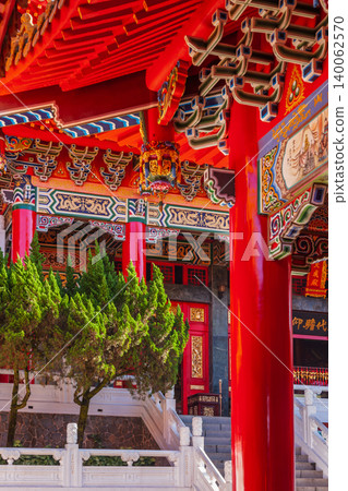 Wen Wu Temple colonnade at Sun Moon Lake Wen Wu Temple colonnade at Sun Moon Lake 140062570
