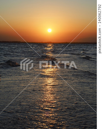Sunset over the African sea Sunset over the African sea 140062792