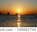 Sunset over the African sea 140062794