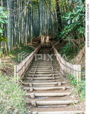 Climbing a long staircase 140063296