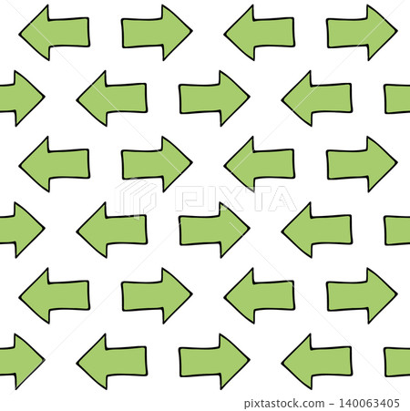 Vector seamless pattern of hand drawn arrow 140063405