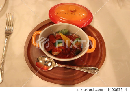 Ratatouille, a dish served on a cruise ship. 140063544