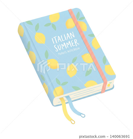 Italian Summer Travel Notebook Isolated on Transparent Background 140063691