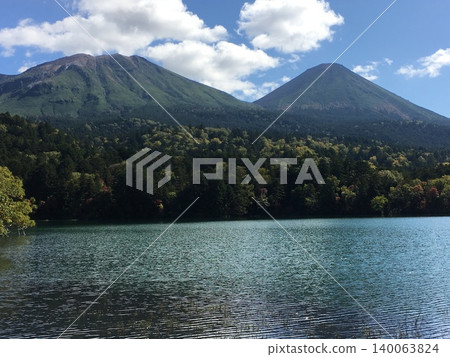 Mount Akan as seen from Onneto Lake: Mount Meakan and Mount Oakan Mount Akan as seen from Onneto Lake: Mount Meakan and Mount Oakan 140063824