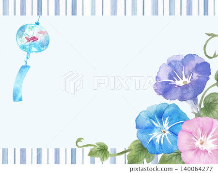 Watercolor Morning Glory Frame Watercolor Morning Glory Frame 140064277