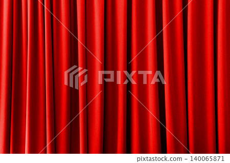 Red curtain with light and shadows for texture or background Red curtain with light and shadows for texture or background 140065871