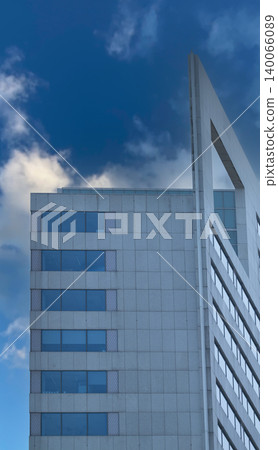 Modern Office Building with Triangular Architectural Frame 140066089