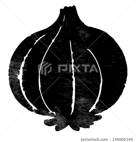 手繪單色洋蔥插圖，水墨畫。 140066349