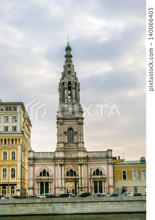 View on bell tower of Temple of Sofia Wisdom in Moscow View on bell tower of Temple of Sofia Wisdom in Moscow 140066405