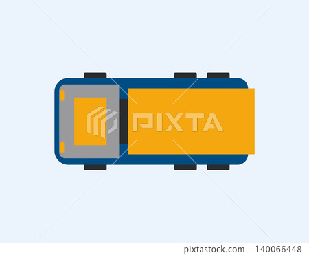 Top view of a delivery truck illustration with delivery transport logistic 140066448