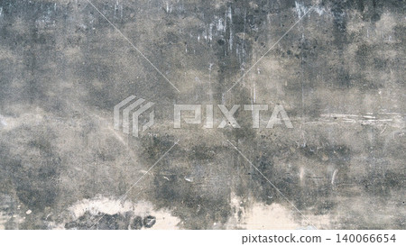 Old weathered concrete wall with dark mold stains and scratches texture background. Old weathered concrete wall with dark mold stains and scratches texture background. 140066654