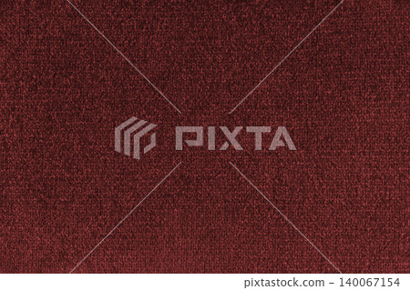Close up, macro of red fabric surface texture background with soft velvet textile surface 140067154