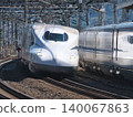 Tokaido Shinkansen passing through Odawara Station 140067863