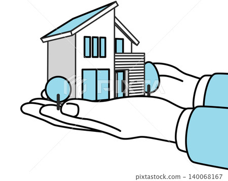 Illustration of buying a house Illustration of buying a house 140068167