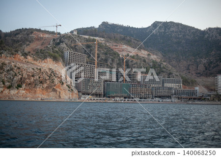 Construction of resort buildings near the sea Construction of resort buildings near the sea 140068250