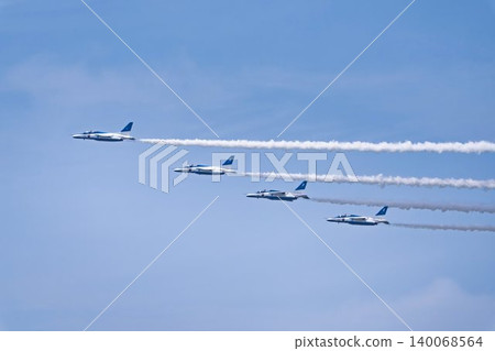 The Blue Sky and the Blue Impulse of Matsushima Air Base Higashi Matsushima City, Miyagi Prefecture 140068564