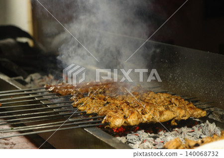 shish kebab on the grill shish kebab on the grill 140068732