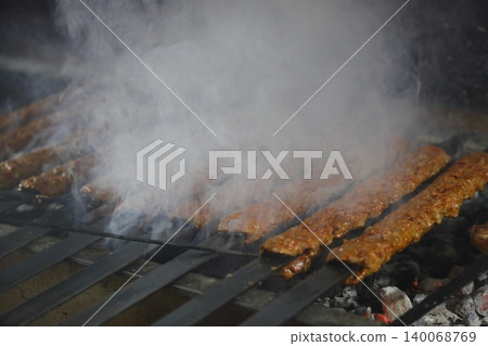 Turkish Adana Kebab On The Grill Turkish Adana Kebab On The Grill 140068769