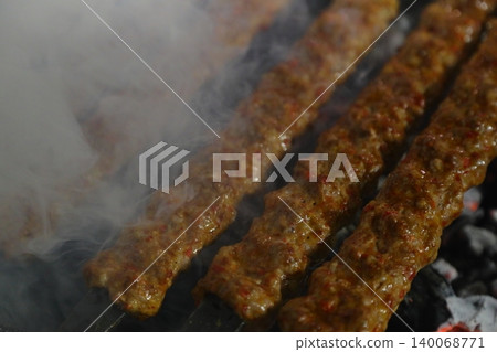 Turkish Adana Kebab On The Grill Turkish Adana Kebab On The Grill 140068771