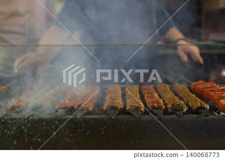 Turkish Adana Kebab On The Grill 140068773