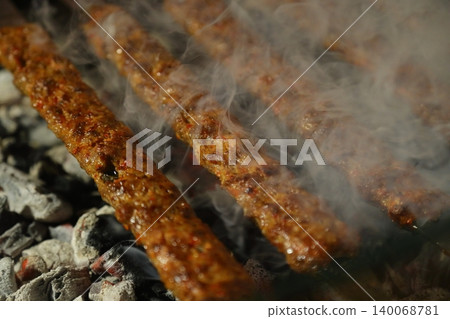 Turkish Adana Kebab On The Grill Turkish Adana Kebab On The Grill 140068781