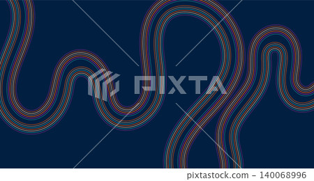 1970s retro wavy linear path abstract geometric background 1970s retro wavy linear path abstract geometric background 140068996