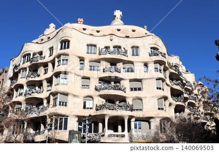 World Heritage Site: Casa Milà, Gaudí, Barcelona, Spain World Heritage Site: Casa Milà, Gaudí, Barcelona, Spain 140069503
