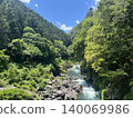 Summer streams and mountain ranges in Okutama's Hatonosu Valley 140069986