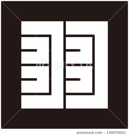 家族徽章 - 方形字元 - 羽毛 家族徽章 - 方形字元 - 羽毛 140070041