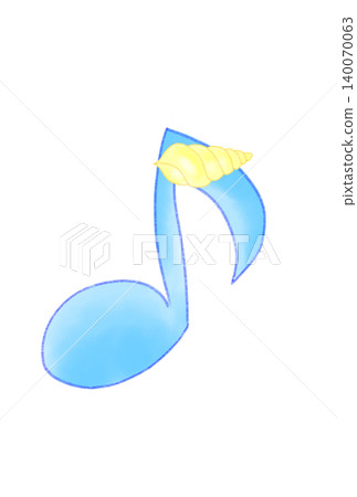 Musical notes with seashells Musical notes with seashells 140070063