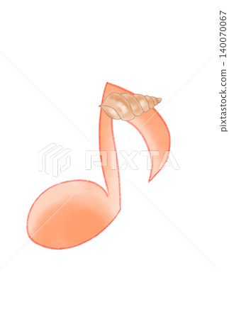Musical notes with seashells Musical notes with seashells 140070067