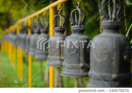 many bells at kanchana pisek grand pagoda, Khaokho petchabun many bells at kanchana pisek grand pagoda, Khaokho petchabun 140070078