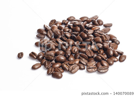 coffee beans on the white background 140070089