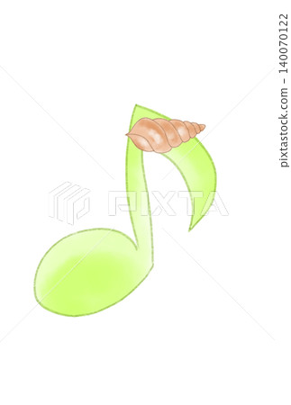 Musical notes with seashells Musical notes with seashells 140070122