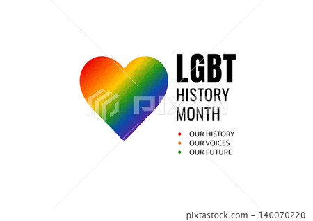 Rainbow Heart LGBT History Design Rainbow Heart LGBT History Design 140070220