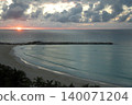 A beautiful view of the Caribbean beach from the balcony of a resort hotel in Cancun, Mexico. 140071204