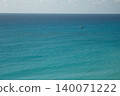 A beautiful view of the Caribbean beach from the balcony of a resort hotel in Cancun, Mexico. 140071222