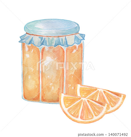 Orange marmalade jam / Jar with lid Orange marmalade jam / Jar with lid 140071492
