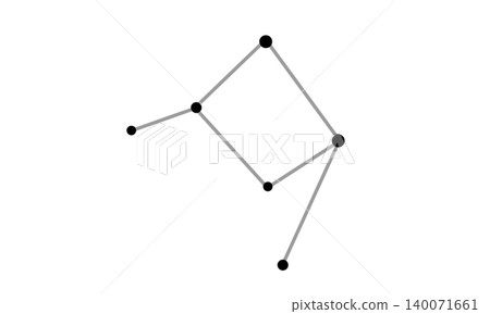 Monochrome illustration of the constellation lines of Libra Monochrome illustration of the constellation lines of Libra 140071661