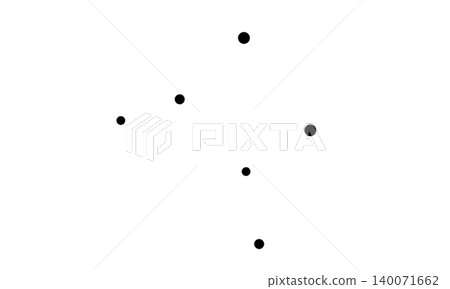 Illustration of the constellation Libra (only black stars, no connecting lines) 140071662
