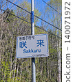 Place name sign Sakura 140071972
