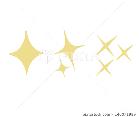 Glitter and sparkle mark set, pastel yellow accent material Glitter and sparkle mark set, pastel yellow accent material 140071989