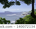 Enoshima and Mount Fuji as seen from Inamuragasaki 140072134