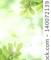 Fresh green leaves and a light-filled background; natural copy space. 140072139