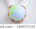 Hands supporting the Earth; an image of protecting the world and the future. 140072143